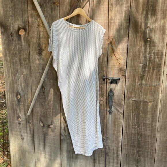 ZARA, Summer Cotton Dress, M/L, white with black stripes - Picture 2 of 10